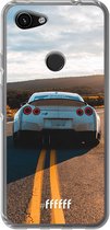 6F hoesje - geschikt voor Google Pixel 3a -  Transparant TPU Case - Silver Sports Car #ffffff