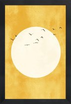 JUNIQE - Poster in houten lijst Eternal Sunshine -20x30 /Geel & Wit