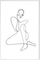 JUNIQE - Poster met kunststof lijst Harmony -60x90 /Wit & Zwart
