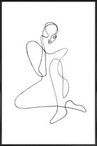 JUNIQE - Poster met kunststof lijst Harmony -40x60 /Wit & Zwart