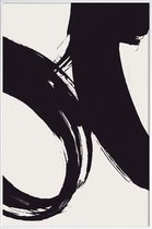 JUNIQE - Poster met kunststof lijst Dune -13x18 /Wit & Zwart