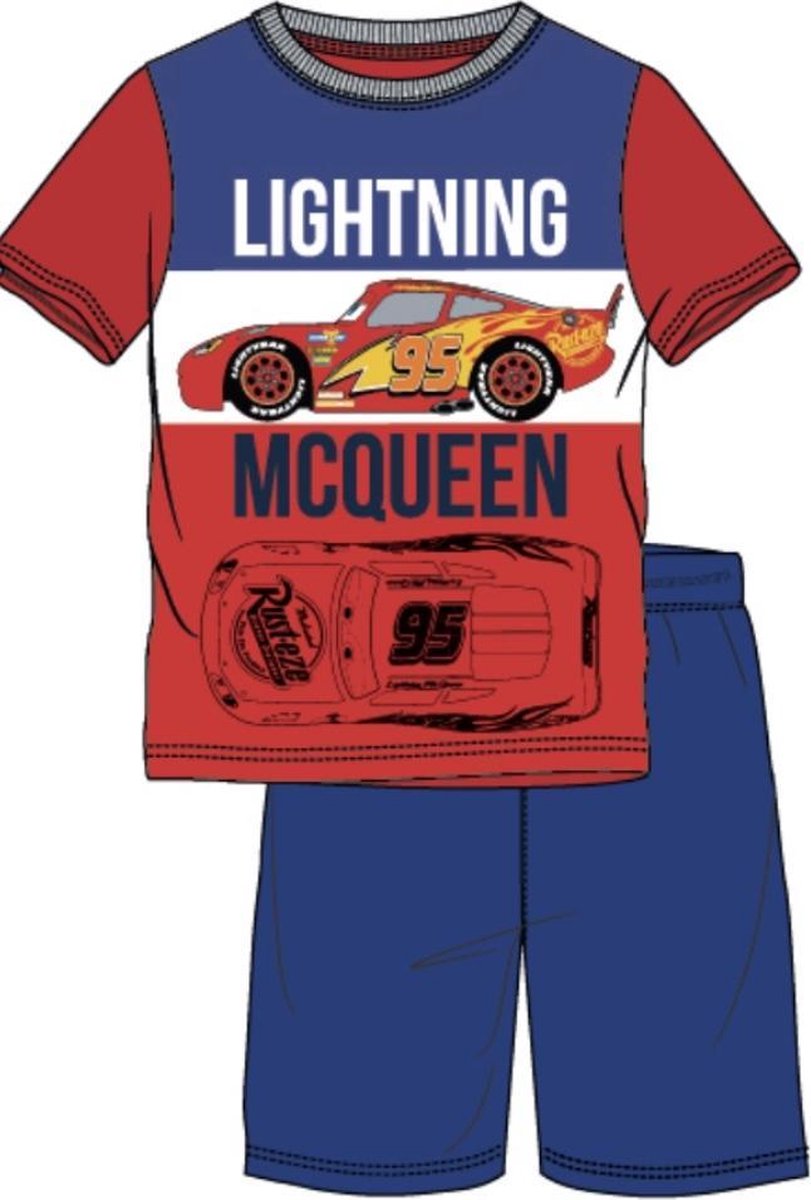 Disney Cars Pyjama met korte mouw - rood - blauw - Maat 104