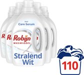 Robijn Stralend Wit Vloeibaar Wasmiddel - 5 x 22 wasbeurten - Voordeelverpakking