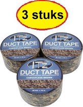 IT'z Duct Tape 12 - Camouflage Bruin 3 stuks  48 mm x 10m |  tape - plakband - ducktape - ductape