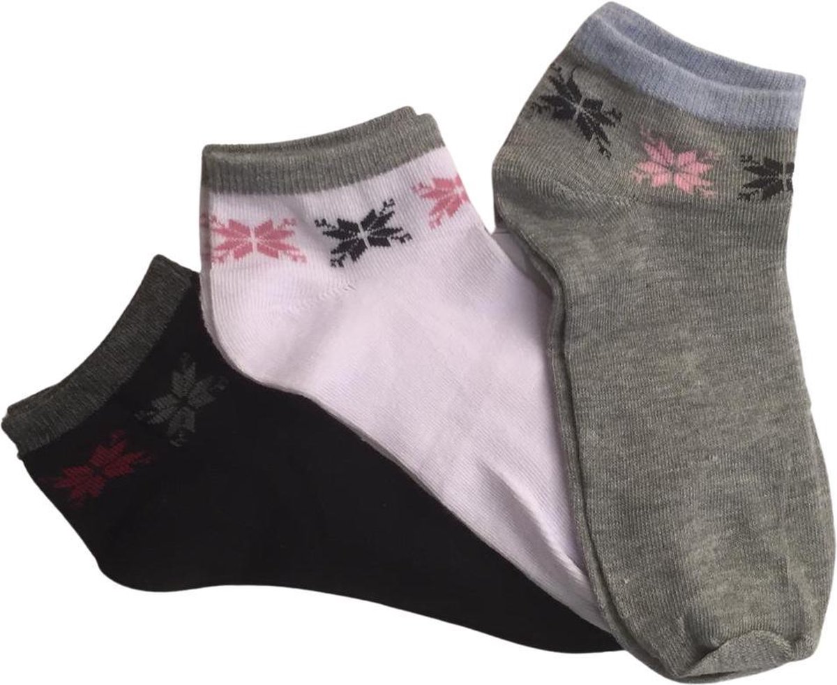 Hoogwaardige Dames Sokken / Dames | 3 Kleuren | Set Van 3 - Maat 35 - 42