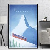 Zermatt Minimalist Poster - 15x20cm Canvas - Multi-color