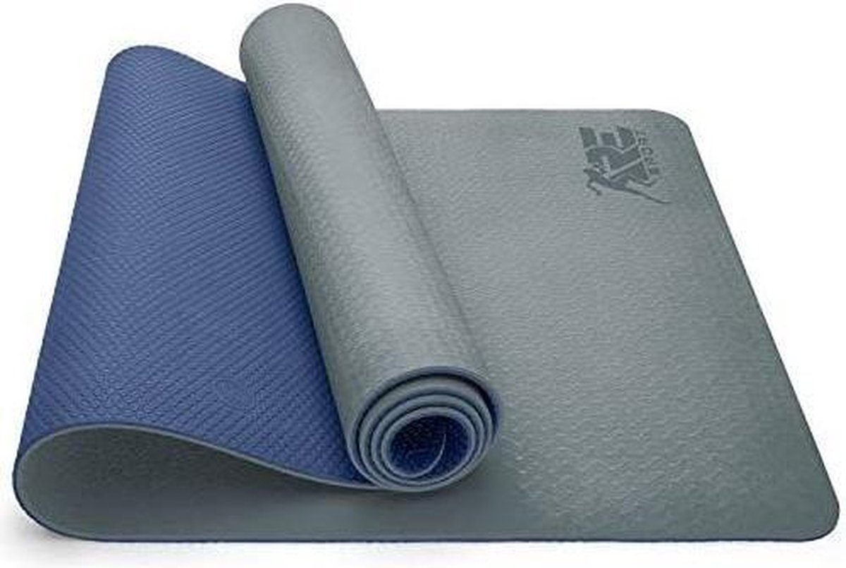 Sens Design yogamat sportmat fitnessmat - grijs/donkerblauw