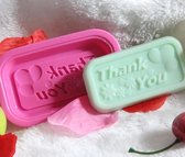 Zeepmal thank you  - zeepmal - mal - resin art - bedankje - dank je wel - zeep maken - gips