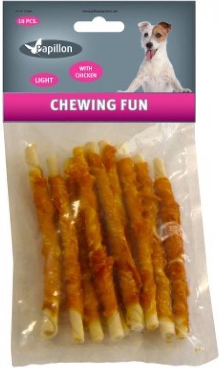 rollsticks met kip 12,5 cm 10 stuks- 12 verpakkingen- kauwstaafjes met kip- hondensnoepjes-hondensnacks