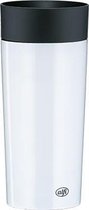 Thermosbeker - Koffiebeker To Go - Warmhoudbeker - Isoleerbeker - Reismok - Plus Wit - 350ml