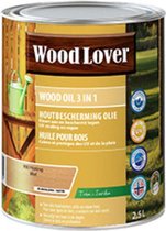 Woodlover Wood Oil 3 in 1 - Olie - Kleurt en beschermt - 900 - Honing - 2,50 l