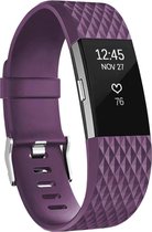 YPCd® Siliconen bandje - Fitbit Charge 2 - Paars - Large