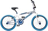 Tornado 20 inch freestyle fiets wit blauwe banden 2000020