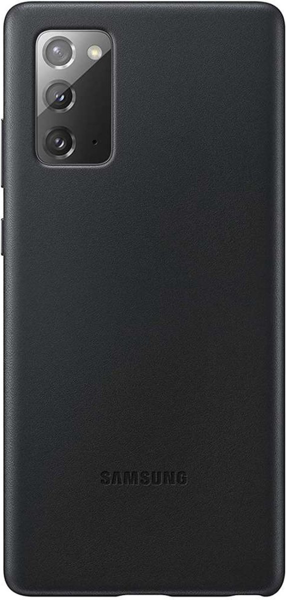 Samsung leather Hoesje - Samsung Galaxy Note 20 - Zwart