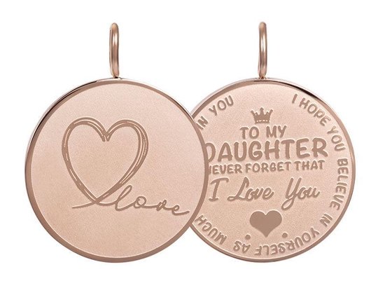 iXXXi-Jewelry-Daughter Love big-Rosé goud-dames-Hanger-One size