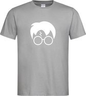 Grijs T shirt met wit  " Harry Potter " logo print size XXL