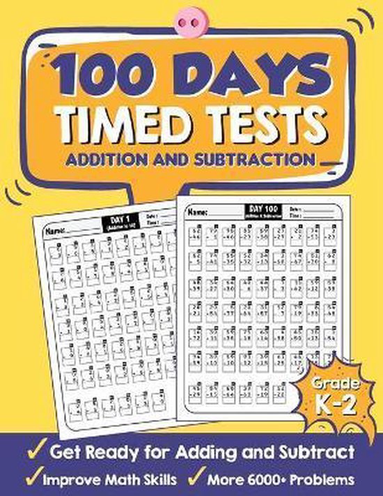 100 Days Timed Tests Addition and Subtraction - cover