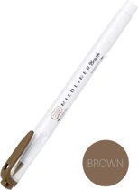 Zebra Mildliner Brush Pen - Mild Brown  Set van 2 verpakt  in een Etui