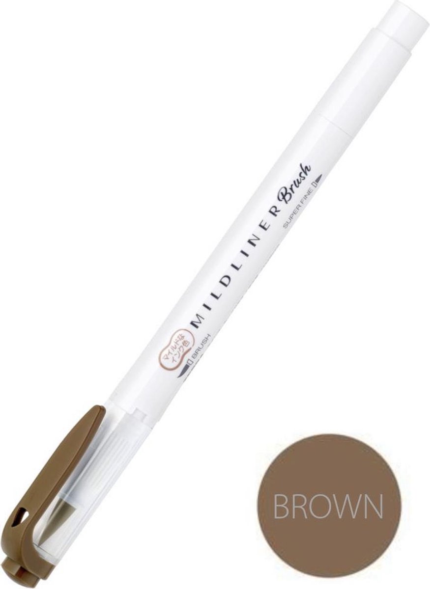 Zebra Mildliner Brush Pen - Mild Brown WFT8-ME