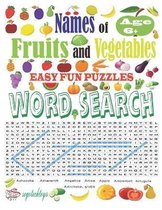 Names of Fruits and Vegetables Easy Fun Puzzles Word Search