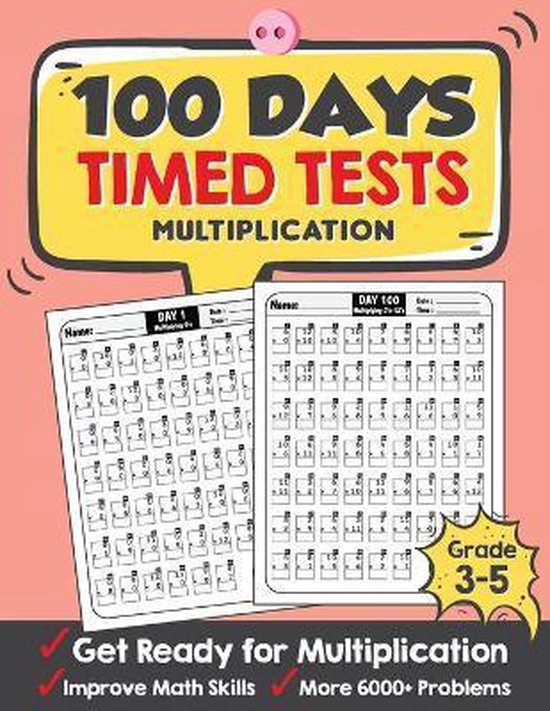 100 Days Timed Tests Multiplication - cover