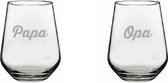 Gegraveerde drinkglas 42,5cl papa+opa