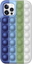 JUST23 Pop it hoesje {I phone 11} - Telefoon cases - Pop it - Fidget - Blauw