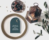 Tafelkaarten 6 stuks  - ramadan - versiering/decoratie - wit
