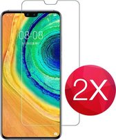 2X Screen protector - Tempered glass screenprotector voor Huawei Mate 30 Lite  -  Glasplaatje voor telefoon - Screen cover - 2 PACK