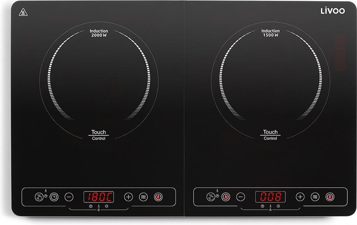 Livoo - DOC236 - Vrijstaande Inductie Kookplaat - 2 Kookzones - 3500 Watt