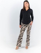 My Pashion - Shantionea Blouse M  - Zwart - Regular Fit - Easy-Move Kwaliteit - Dames Blouse Lange Mouw - Travelstof Kleding