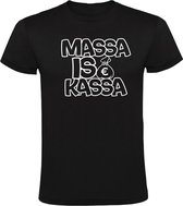 Massa is Kassa Heren t-shirt | Zwart