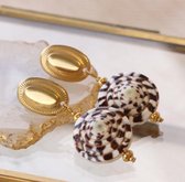 Oorhangers - Schelp - Luipaard - The Seabiza Collection