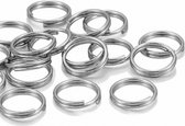 25 Splitringetjes- RVS- 12 mm -Zilverkleur-Sieraden maken-Charme Bijoux
