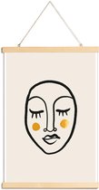 JUNIQE - Posterhanger Blush II gouden -30x45 /Goud & Ivoor