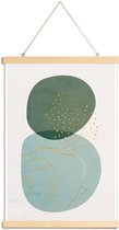 JUNIQE - Posterhanger Foam gouden -30x45 /Goud & Groen