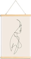 JUNIQE - Posterhanger Femme I -20x30 /Ivoor & Zwart
