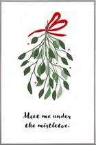 JUNIQE - Poster met kunststof lijst Mistletoe -13x18 /Groen & Rood