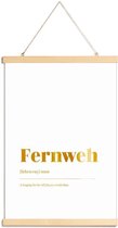 JUNIQE - Posterhanger Fernweh gouden -40x60 /Goud & Wit