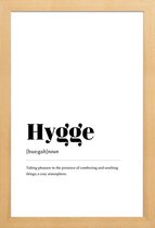 JUNIQE - Poster in houten lijst Hygge -40x60 /Wit & Zwart