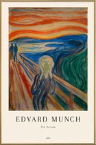 JUNIQE - Poster met kunststof lijst Munch - The Scream -13x18