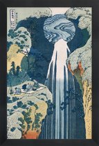 JUNIQE - Poster met houten lijst Hokusai - The Amida Falls in the Far