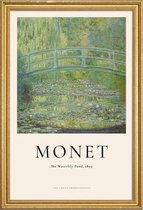 JUNIQE - Poster in houten lijst Monet - The Water-Lily Pond -30x45