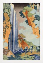 JUNIQE - Poster in houten lijst Hokusai - Ono Waterfall, the Kiso