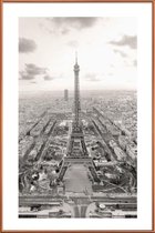 JUNIQE - Poster met kunststof lijst Tour Eiffel -30x45 /Grijs & Ivoor