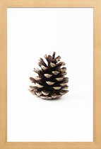 JUNIQE - Poster in houten lijst Pinecone N1 -30x45 /Bruin & Wit