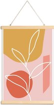 JUNIQE - Posterhanger Grow -40x60 /Geel & Roze