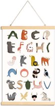 JUNIQE - Posterhanger Animal Alphabet -60x90 /Kleurrijk