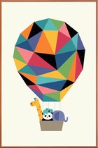 JUNIQE - Poster met kunststof lijst Fly High Together -30x45