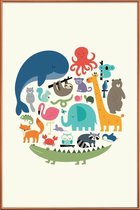 JUNIQE - Poster met kunststof lijst We Are One -20x30 /Kleurrijk